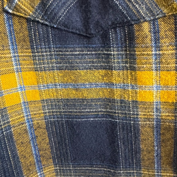 Lee Men's Blue and Yellow Plaid Shirt - Picture 3 of 3